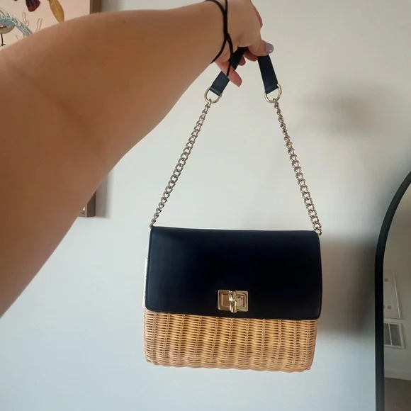 Talbots wicker shoulder bag purse spring bag NWT - Picture 3 of 10